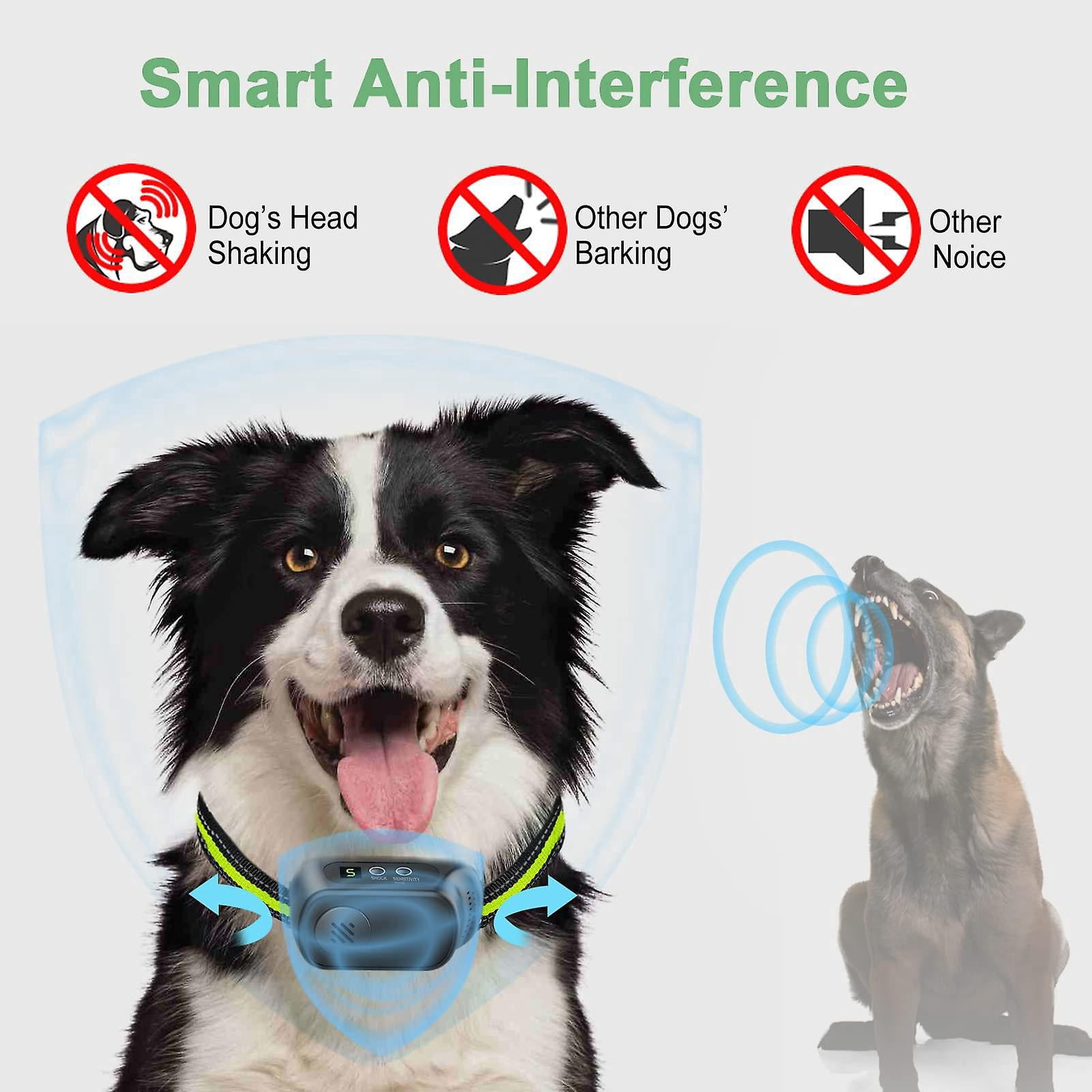 Rechargeable Anti Barking Collar For Small Dogs No Shock Bark Collar For  Small/Medium Dogs