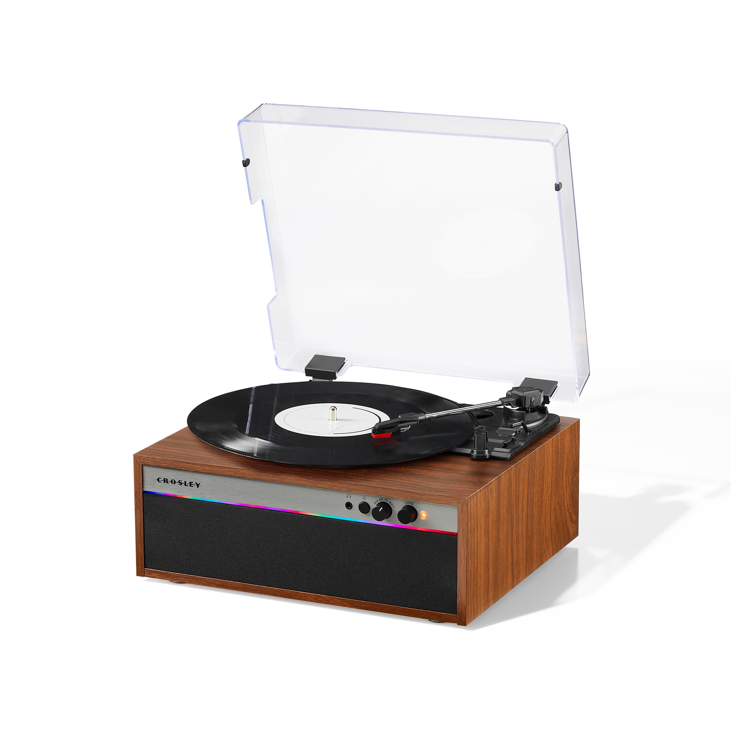 Crosley Strobe Record Player In Walnut