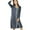 Blue, variant on Women's Long Sleeve Nightgown V Neck Loungewear Soft Summer Lightweight Modal Cozy Fall Nightshirt Black Large