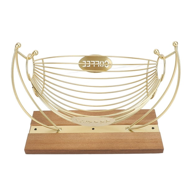 Soporte Para Cápsulas De Café, Cesta Para Cápsulas De Café, Hamaca, Base De Madera Estable, Hierro Elegante Para Encimera