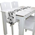 thumbnail image 3 of EREHome Music Note Table Runner 13x90 Inches White Table Top Decoration, 3 of 5