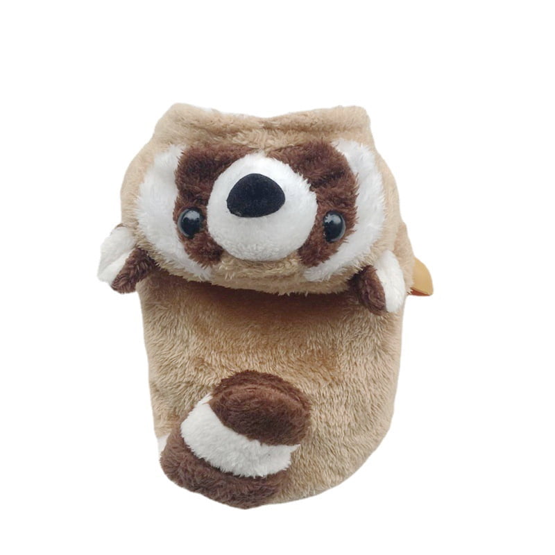 Funny Raccoon Dog Costume for Halloween,Thick Fleece Pet Cat Coat