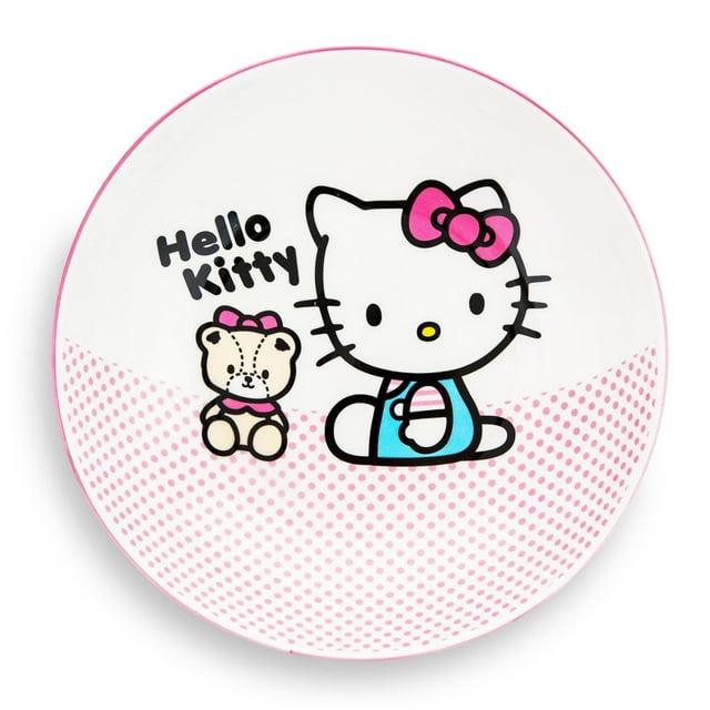 Cuenco Sanrio Hello Kitty con lunares rosas, 23 cm, cerámica