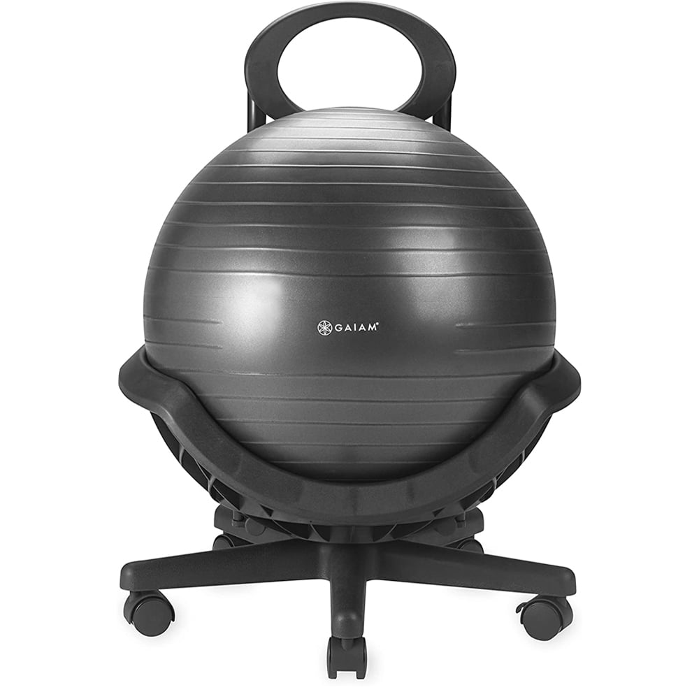 Gaiam Ultimate Balance Ball Chair, Black Exercise Ball