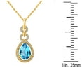 thumbnail image 3 of Mauli Jewels Engagement Necklace for Women 1.85 Carat Beautiful Pear Shape Gemstone Diamond Pendant 4 prongs 10K Yellow Gold With 18'' Rope Chain|Silver Chain, 3 of 7