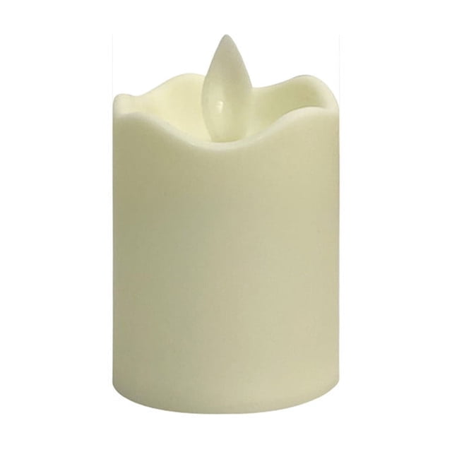 Electronic Candle Lights Wave Shape Glossy Simulation Candle Wedding Birthday Ambience Decorations