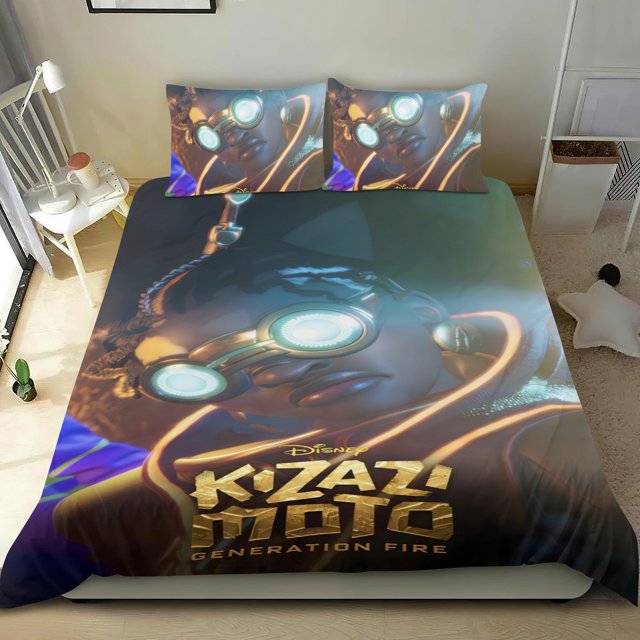 Kizazi Moto: Generación Fuego Conjunto de sábanas temático, trío de piezas, cómodo y amigable con la piel, diseño único, regalo de decoración para el hogar para familiares, amigos y fans,135cm *200cm