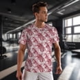 thumbnail image 3 of Wukai Orchids Flowers Print Men's Short-Sleeved Mesh T-Shirt,Quick-Dry Short Sleeve Workout T-Shirt-Small, 3 of 8
