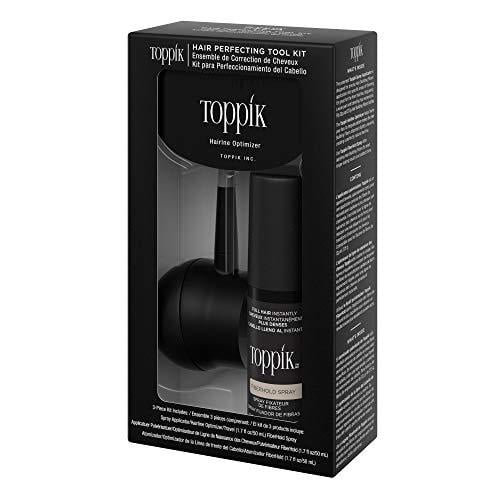 Toppik Tool Kit with Spray Applicator, Hairline Optimizer and FiberHold Spray, 3-Piece Set, 50 ml