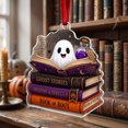 thumbnail image 6 of Qiulaii Reading Ghost Acrylic Suncatcher Cute Halloween Hanging Ornament Window Decor Spooky Holiday Keepsake Gift for Halloween Home Decor, (B), 6 of 6