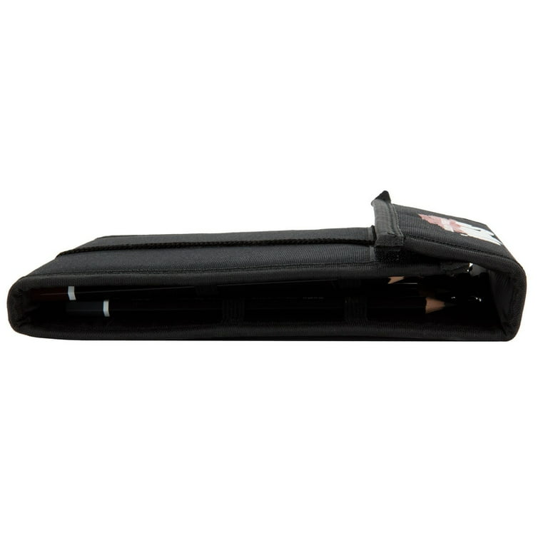 Line Flat Pencil Case(Black) - AHZOA