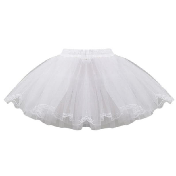 YESTUNE Hard Net Lace Bride Wedding Dress Petticoat Kids Women Short White  Mesh Petticoats Elastic Drawstring Waistband no Hoop Tulle Skirt -  Walmart.com