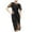 Silver, variant on 1920s Flapper Dresses for Women Short Sleeve Crewneck Tassel Hem Bodycon Knee Length Dress Datsby Dresses Dress