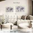thumbnail image 4 of Elephant Stock Old World Map Purple Gray Wall Art - Horizontal Canvas Wall Art - Living Room Wall Decor - Map Canvas - Purple And Gray Decor By Wild Apple Portfolio - 30" x 20", 4 of 8