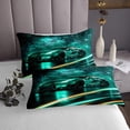 thumbnail image 3 of Erosebridal Ensembles de Couvre-Lit Voiture de Course Cool Format Simple, Courtepointe Galaxie Psychédélique, Déco Sports de Vitesse, 3 of 5