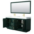 thumbnail image 6 of Wyndham Collection Miranda 72" Wood Double Bathroom Vanity - Dark Blue/Gold, 6 of 7