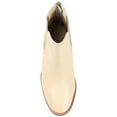 thumbnail image 4 of Journee Signature Womens Genuine Leather Tazlyn Round Toe Stacked Chelsea Booties, 4 of 8