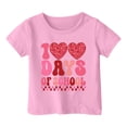 thumbnail image 4 of Chemises Filles Enfants Filles Garçons Col Rond Manches Courtes T-Shirt Été Décontracté Hauts Filles Rose 1 An-2 Ans, 4 of 4