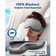 thumbnail image 2 of Máscara de ojos pesada FACEMOON 3D Blackout, máscara para dormir gris, 2 of 9