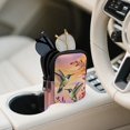 thumbnail image 3 of SEANATIVE Double Eyeglasses Case Neoprene Zipper Sunglasses Pouch Shockproof Glasses Case Anti-Scratch Lightweight Eyewear Pouch for Two Pairs of Glasses, Hummingbird Floral Violet Orange, 3 of 7