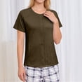 thumbnail image 5 of Post Shoulder Surgery Shirts Women Short Sleeve Tear Away Shirts with Drain Pockets Surgery Recovery Tops Easy To Wear and Take Off Adaptive Clothing, 5 of 8