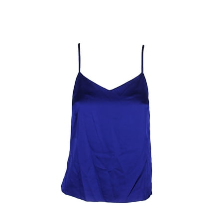 KENSIE Womens Blue Spaghetti Strap V Neck HiLo Intimates Top Size: XS