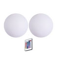 thumbnail image 2 of Floating Pool Lights 16 Colors Changing Remote Control Led Ball Lights, 15Inch Ip68 Waterproof Glow Balls 2 Pack, Light Up for Pool Beach Garden Parties Festivals Birthdays, 2 of 5