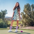 thumbnail image 3 of Uorisanigo Zebra Print Couple Matching Outfit Golf Shirts for Men Short Sleeve Summer Sports Tops and Womens Golf Dress with Shorts and Pockets Pockets Tennis Workout Dresses, 3 of 8
