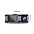 thumbnail image 4 of Kenally Cámara dual automática Dash Cam Encendedor desmontable Ventosa eléctrica Tarjeta de memoria de 140 grados Grabadora de conducción universal Paneles de instrumentos para automóviles Kenally VI017245-01, 4 of 6