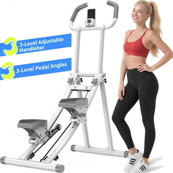 Stair Stepper for Home Gym, Stair Climber with 3-Level Height, Non-Slip Pedals, Digital Display, Phone Holder, Full-Body Cardio Workout Equipment for Women Men, Mountaineering Fitness Equipment
