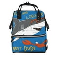 thumbnail image 1 of Easygdp Shark With Sunglasses and Lobste para Bolsa de Bebé de Gran Capacidad con Múltiples Bolsillos, Bolsa de Pañales para Padres, Bolsa de Viaje Organizada y Elegante, 1 of 6