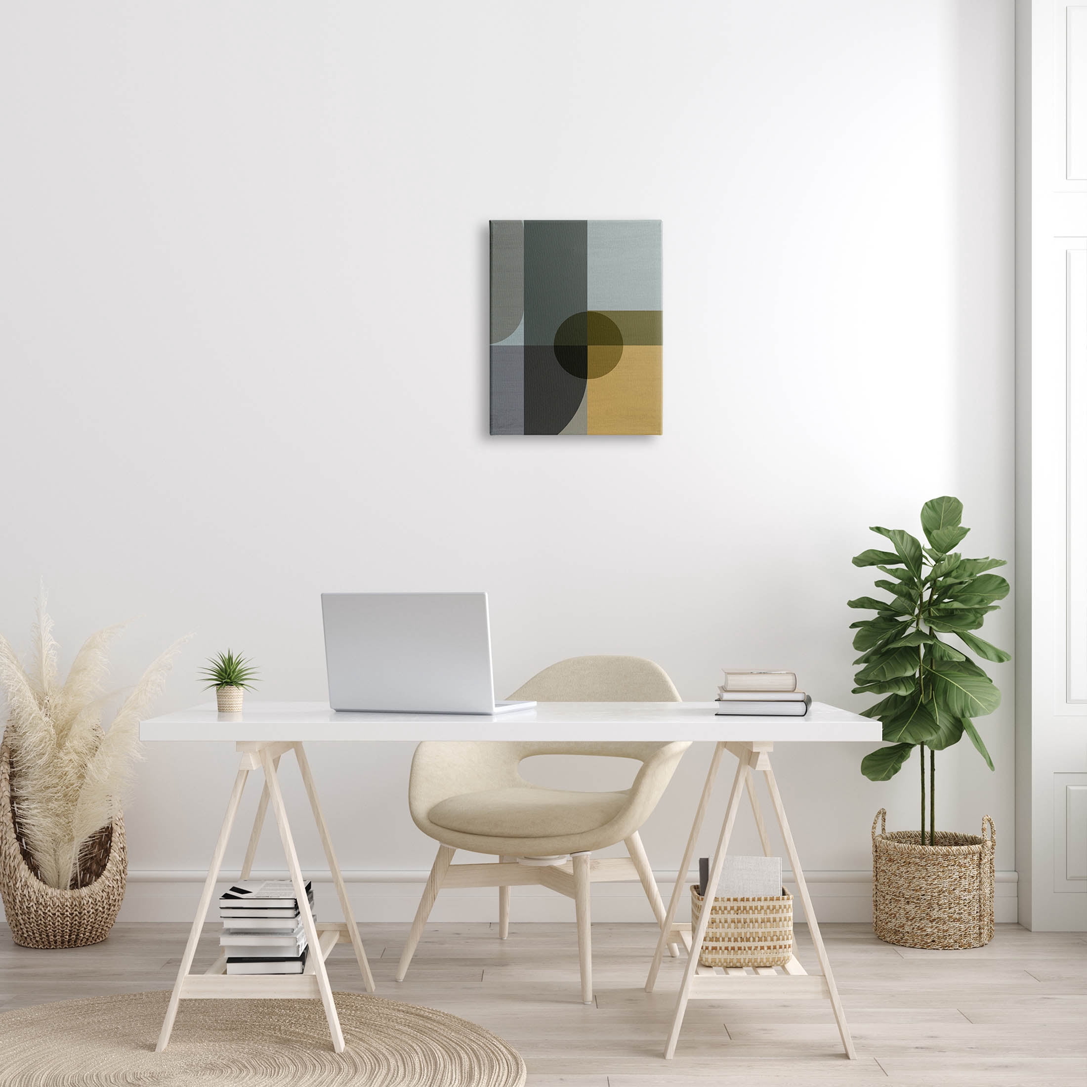 Geometric Arched Contemporary Shapes Abstract Graphic Art Gallery Wrapped Canvas Print Wall Art