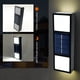 thumbnail image 5 of Apliques de pared para exteriores (paquete de 2) | Lámpara LED solar moderna con iluminación vertical y horizontal | Iluminación para porche, jardín y patio, resistente al agua IP65, color negro, 5 of 5