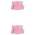 thumbnail image 3 of QualitChoice Sac de Trempage pour Pieds Portable Intérieur Extérieur Salon Maison Spa Randonnée Voyage Pliable Imperméable Seau de Bain Soins du Corps Rose Petit 2Ensemble, 3 of 6