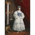 thumbnail image 3 of Achille Devéria 14x18 Black Modern Framed Museum Art Print Titled - Portrait from Galerie Fashionable (C. 1830), 3 of 5