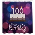 thumbnail image 3 of Ambesonne Purple Shower Curtain, Cartoon Cake Candles, 69"Wx84"L, Purple and Pink, 3 of 3
