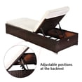 thumbnail image 5 of Royard Oaktree Outdoor Chaise Lounge Patio Wicker Pool Lounge Chairs with Adjustable Backrest Rattan Reclining Chair Sunbed with Cushions for Garden Yard Patio,Mixed Brown, 5 of 7