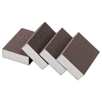 KFFKFF Set of 4 Sanding Sponges, Assorted Grits 60/80/120/220, Reusable and Washable Sanding Blocks for Wet and Dry Applications, Suitable for Polishing Drywall, Wood, Plastic, Metal, and Furniture
