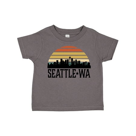 

Inktastic Seattle Washington Skyline Sunset Gift Toddler Boy or Toddler Girl T-Shirt