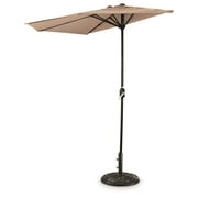 CASTLECREEK Half Round Patio Umbrella, Outdoor, Garden, Deck, Balcony Shade 8 Feet