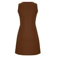 thumbnail image 4 of Cethrio Nightgowns for Girls, Sleeveless Soft Summer Pleated Front Sleep Dresses Brown Size 9-10 T, 4 of 6