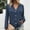 Navy, variant on YHAJDS Shirts for Women Casual Spring Summer Lapel Solid Color Loose Long Sleeve Shirt