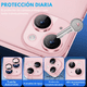 thumbnail image 3 of Mica Aros Cámara Rosa Para Iphone 16/16Plus, Protector de Lente Mica (Aros) compatible con iPhone 16/16Plus - Vidrio Templado y Borde Rosa., 3 of 5