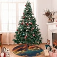 thumbnail image 7 of Lsque Colorful Starry Sky Sleep Dog Print Christmas Tree Skirt, Tree Skirt with Ties or Velcro, Perfect for Holiday Decorations, Halloween, and New Year-30", 7 of 7