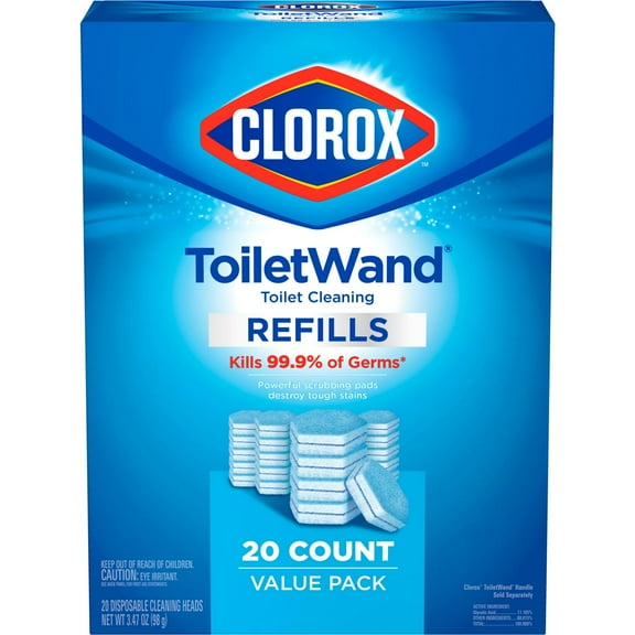 Clorox Disinfecting Toilet Wand Refills Value Size 20 Ct