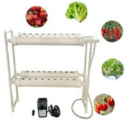 PreAsion Hydroponic Plant Site Grow Kit 4 Pipes 36 Holes 2 Layer Pipeline Vegetable Planter
