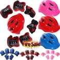 thumbnail image 1 of SNNROO Kids Aero style Bike Helmet with Elbow Pads Knee Pads Set  Multicolor, 1 of 6