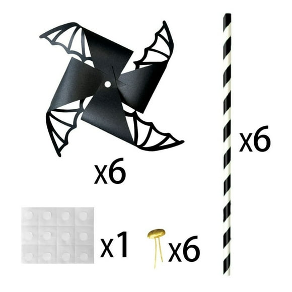 EGNMCR Placemats Table Placemats Halloween Decorative Paper Windmill Ghost Festival Decoration DIY Halloween Decorative Props Paper windmill