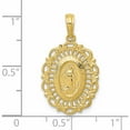 thumbnail image 2 of 10K Yellow Gold Oval Miraculous Medal Pendant (26 X 15) Made In Peru -Jewelry By Sweet Pea, 2 of 5