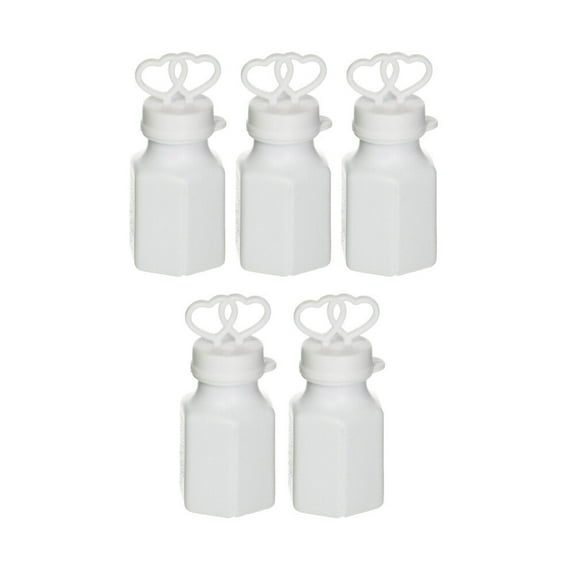 ETHZZLE 24Pcs Heart Shape Bubble Bars Wedding Favors for Celebrations White